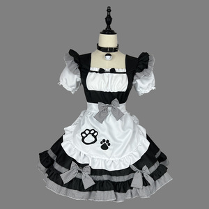 Nuevo Disfraz de Catwoman, Ropa Interior Unisex de Poliéster, Estilo Japonés, Lindo Disfraz de <span class=keywords><strong>Sirvienta</strong></span>, Clásico en Blanco y Negro - Product Image 1
