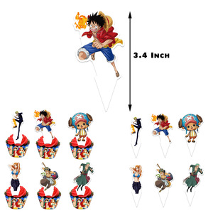 ชุดของตกแต่งงานวันเกิดวันพีซ ธีมมังงะ ของขวัญอนิเมะ พร้อมป้ายแฮปปี้เบิร์ธเดย์ ลูกโป่งสำหรับเด็ก - Product Image 4