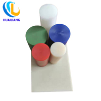 Barres en plastique nylon/HDPE personnalisées, résistantes à l'usure et à la chaleur, barres rondes en plastique colorées, barres extrudées solides