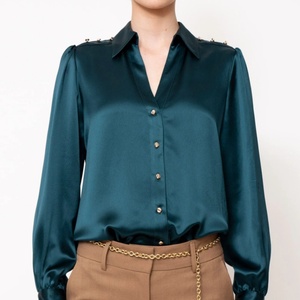 Camisas de Seda de Lujo para Mujer, Estilo Elegante, con Volantes, de Alta Calidad, Ecológicas, Nuevos Estilos, Fabricante Ético, OEM ODM - Product Image 6