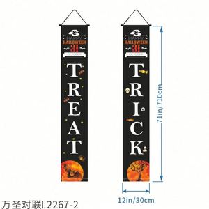 Custom CMYK Printed Hanging <b>Banners</b> with ABS Poles Portable for Halloween Valentine's Day Thanksgiving & Various Festivals - Product Image 6