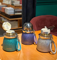 Grande Tasse Isotherme en Acier Inoxydable en Forme de Gourde avec Séparation Thé-Eau, Thermos Minimaliste pour l'Extérieur, Mug de Voyage