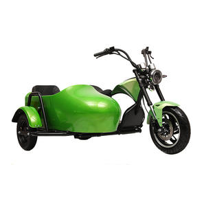 2026 Sidecar motocicleta 3 <span class=keywords><strong>ruedas</strong></span> eléctrico plegable con Sidecar Cargo Scooter Trike bicicleta Sidecar Kit para perro niño <span class=keywords><strong>Chopper</strong></span> - Product Image 4