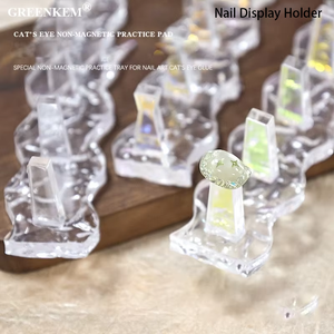 Plateau de pratique à pointe d'ongle non magnétique spécial en acrylique Aurora pour support d'affichage d'ongle transparent en forme de vague de colle d'oeil de chat - Product Image 3