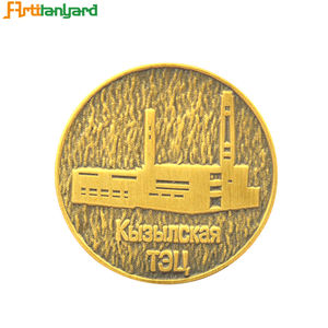 مباشرة بيع التنغستن عملة ذهبية تصميم مخصص تذكارية التنين حظا سعيدا عملات - Product Image 4