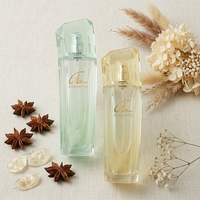 Flacon de parfum en verre givré personnalisable de luxe, moderne et haut de gamme, 30 ml, 50 ml, fabriqué par Anding