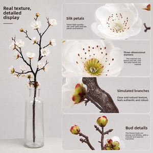 Ramas de Ciruelo Artificiales Resistentes al Frío, Adornos para Sala de Estar, Bonsái de Flores Secas, Plantas en Maceta, Decoración <span class=keywords><strong>Interior</strong></span> de Seda - Product Image 4