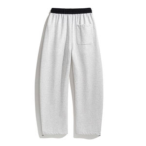 Pantalon de survêtement droit en toile légère avec logo personnalisé, nouvelle collection été 2025, couleur unie, coupe ample, sport décontracté, mode extérieure - Product Image 4