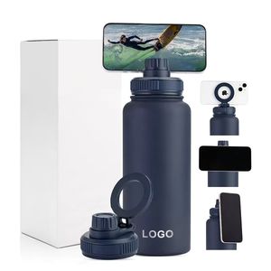 زجاجات معزولة بالتفريغ مع كوب ملت من الفولاذ المقاوم للصدأ 40/أونصة - Product Image 2