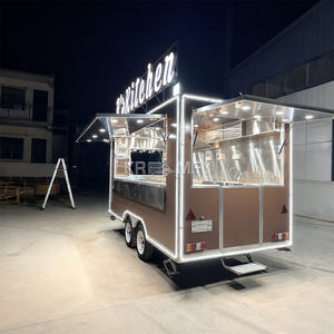 Remorque mobile en fibre de verre pour la vente de pop-corn, gaufres, crêpes, hot-dogs, bonbons, boissons, café et snacks en extérieur - Product Image 3