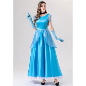 Mujeres nuevo vestido de princesa traje de escenario <span class=keywords><strong>Grimm</strong></span> cuento de hadas azul princesa disfraz Cosplay princesa vestido disfraz - Product Image 3