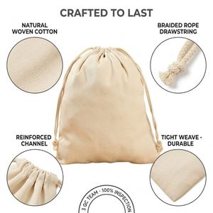 Bolsa de Lona de Algodón Personalizada con Cordón y Logotipo Impreso, Embalaje para Regalo, Opciones de Impresión Múltiple, Muestras en 3-5 Días Laborables - Product Image 3