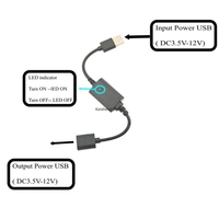 Interrupteur à distance sans fil USB RF 5V DC pour bande LED, lampe de lecture, ventilateur