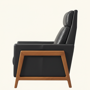 เก้าอี้ปรับเอนหนังแท้ ดีไซน์ตามหลักสรีรศาสตร์ โครงไม้เนื้อแข็งทันสมัย เหมาะสำหรับห้องนั่งเล่นหรูหรา โครงการโรงแรม รับผลิตแบบ OEM เฟอร์นิเจอร์อินโดนีเซีย - Product Image 1