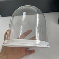 Boîte à gâteau en PET transparente en forme de dôme |   Conteneur d'emballage rond pour gâteau à une couche, pour boulangerie et usage domestique