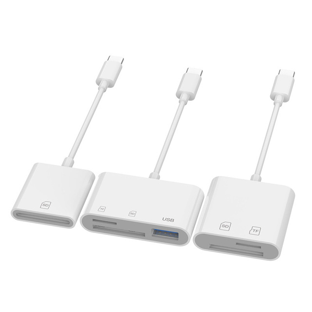 Type C 3 in 1 SD TF Memory Card Adapter USB 3.0 Port OTG Hub for Mobile Phone Camera Readers Data Converter in Stock