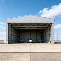 Hangar de Acero para Aviones, Económico, Suministro Directo de Fábrica, para Aeródromos Privados y Mantenimiento de Aeronaves Pequeñas