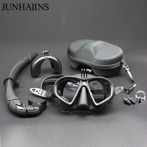 หน้ากากดำน้ำตื้นกันน้ำ JUNHAIINS แบบขายส่ง ปริมาตรต่ำ กระจกนิรภัยแบบฟรี พร้อมขาตั้ง ผลิตภัณฑ์ข้ามพรมแดน - Product Image 3