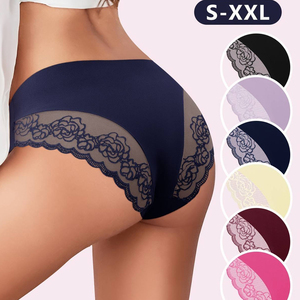 Nuevos calzoncillos brasileños para mujer, cintura en V, Calcinhas sexis, ropa interior <span class=keywords><strong>de</strong></span> <span class=keywords><strong>encaje</strong></span> que no se muestra, Bikini, bragas teñidas lisas sólidas - Product Image 4