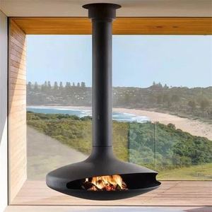 Chimenea Suspendida Moderna Hecha a Medida para Interiores <span class=keywords><strong>de</strong></span> Casas, Villas y Hoteles, Calefacción con Fuego Real, <span class=keywords><strong>Leña</strong></span> Colgante <span class=keywords><strong>de</strong></span> 600 mm - Product Image 1