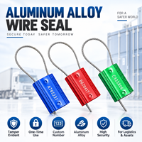 Scellé de sécurité en fil métallique en aluminium ST-CS-HJ4 avec numéro unique pour utilisation sur les fourgons de fret douanier
