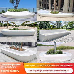 GRC Seat UHPC Teko Stone Terrazzo Stool Outdoor Park Landscape Leisure Chair Fiberglass Tree Pit Custom Shuchili03 Guangdong - Product Image 2