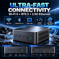 Mini PC de jeu OEM B50R avec processeur AMD Ryzen7 6800H Octa-core, RAM DDR5 extensible et SSD NVME, graphismes intégrés Radeon