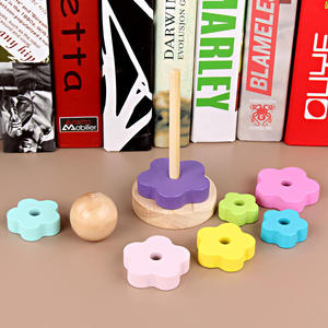 Produits de dropshipping 2026 : Tour en bois Macarons pour enfants, jouets éducatifs précoces, blocs de construction - Product Image 3