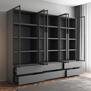 Libreria moderna semplice scandinavo piccola casa camera da letto porta in vetro studio libreria Storage Office libreria classificatore - Product Image 5