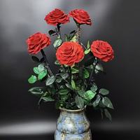 Rose éternelle préservée dans une boîte en papier pour la décoration de la maison, cadeau pour femmes pour la Saint-Valentin