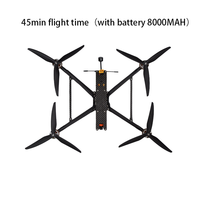 Drone FPV 10 pouces à charge utile lourde, VTX 5.8G 3W, caméra servo, distance de vol 10km, F405 BL32 4IN1 6S 60A