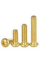 Vis à tête cruciforme en laiton de haute précision M2-M8, vis à tête bouton, vis à tête ronde Phillips