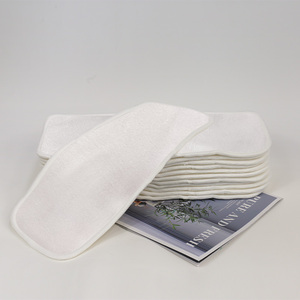 Inserts de couches pour bébés en coton de <span class=keywords><strong>bambou</strong></span> biologique à 4 couches personnalisables, super absorbants et Couche Bébé en Gros pour bébés - Product Image 4
