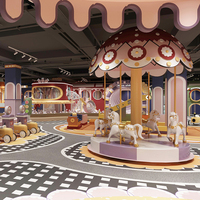 Projet de parc de jeux intérieur de marque, très rentable, conception commerciale personnalisée avec des matériaux plastiques, espace de divertissement