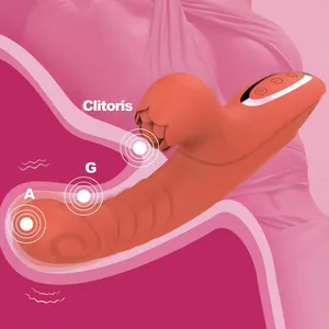 Precio barato conejo vibradores punto G vibrador estimulador del clítoris vibrador lamiendo empuje consolador adulto juguete sexual para mujeres