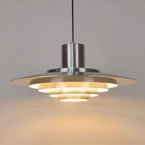 Factory Wholesale Fashional Minimalist Hanging Lighting Fixtures Creative Aluminum Frisbee E27 Modern Chandelier Pendant <b>Lights</b> - Product Image 1