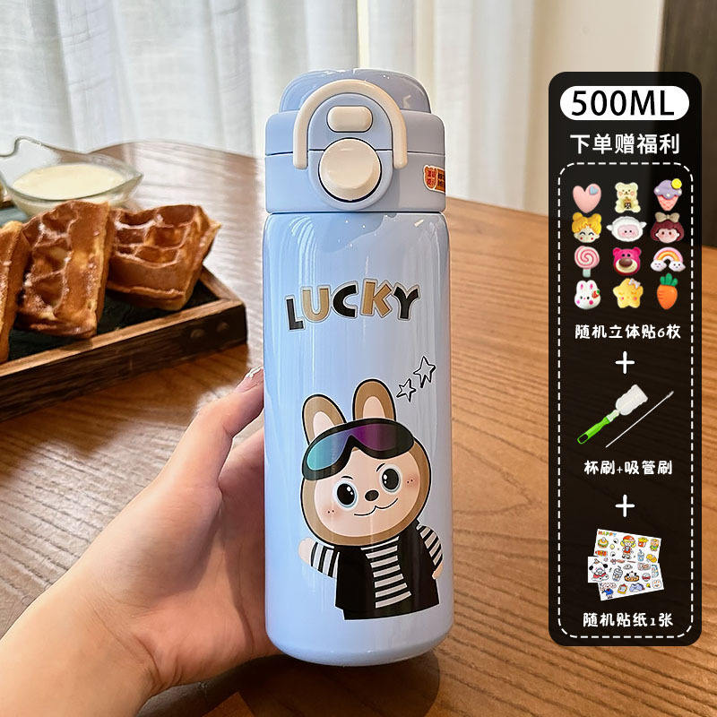 Autocollant de dessin animé d'outil de nettoyage 3D bleu