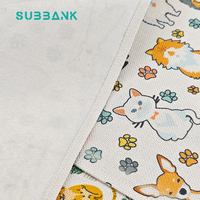 Subbank Lit pour animaux de compagnie en bois personnalisé, Nid en lin vierge pour sublimation, Démontable et lavable, pour chiens et chats, Impression offset, Portable, Classique