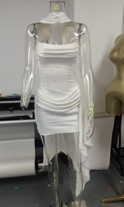 Abito da Donna in 3 Colori, Vestito Mini Plissettato Aderente, Abito da Festa e Vacanza Firmato, Taglie XS-L - Product Image 3