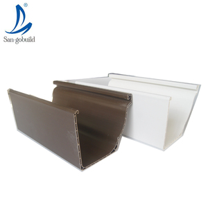 Trắng PVC ống và phụ kiện cho mái thoát nước mẫu miễn phí 20 năm nhựa PVC đôi lỗ khung cho mưa máng xối - Product Image 3