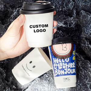 Ly giấy cà phê nóng dùng một lần thân thiện với môi trường Cundao, in logo tùy chỉnh, 8/10/12/16oz, thành đôi - Product Image 4