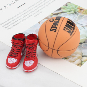 Mini Basketball Shoes Cake Toppers Red Sneakers With Ball Birthday Party Decorations - Product Image 1