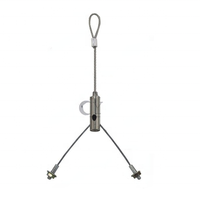 Kit de suspension pour luminaire en cuivre avec câble et pince de fixation, marque Changyi, 1,5 mm, 0-60
