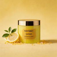 Gommage exfoliant au sel de mer et au citron Mayfancy, pour une peau lisse et douce, nettoyage en profondeur, soin du corps pour femmes, 200 ml