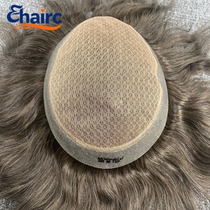 Système capillaire pour hommes AUS Double Mesh, 100% <span class=keywords><strong>cheveux</strong></span> humains, base double couche durable et respirante pour hommes - Product Image 4
