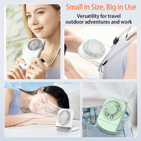 Ventilateur portable haute vitesse personnalisé OEM ODM - Utilisation domestique/extérieure/voiture - Ventilateur USB pliable à suspendre au cou - Livraison rapide
