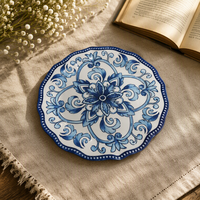 Assiette créative en mélamine vente en gros, forme ronde, assiette à dîner