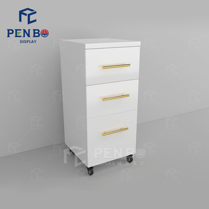 Gabinete de joyería de oro blanco con iluminación LED 2025, escaparate de exhibición de diamantes, diseño de mostrador de tienda para muebles de joyería - Product Image 4