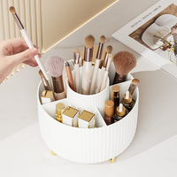 Bureau rotatif cosmétique brosse conteneur de stockage rouge à lèvres étagère ménage coiffeuse porte-stylo cosmétiques boîte de rangement
