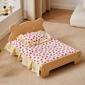 Vendita calda in legno massello letti per gatti e cani legni rari cornice classica e stile moda nido letto in scatola di imballaggio - Product Image 5